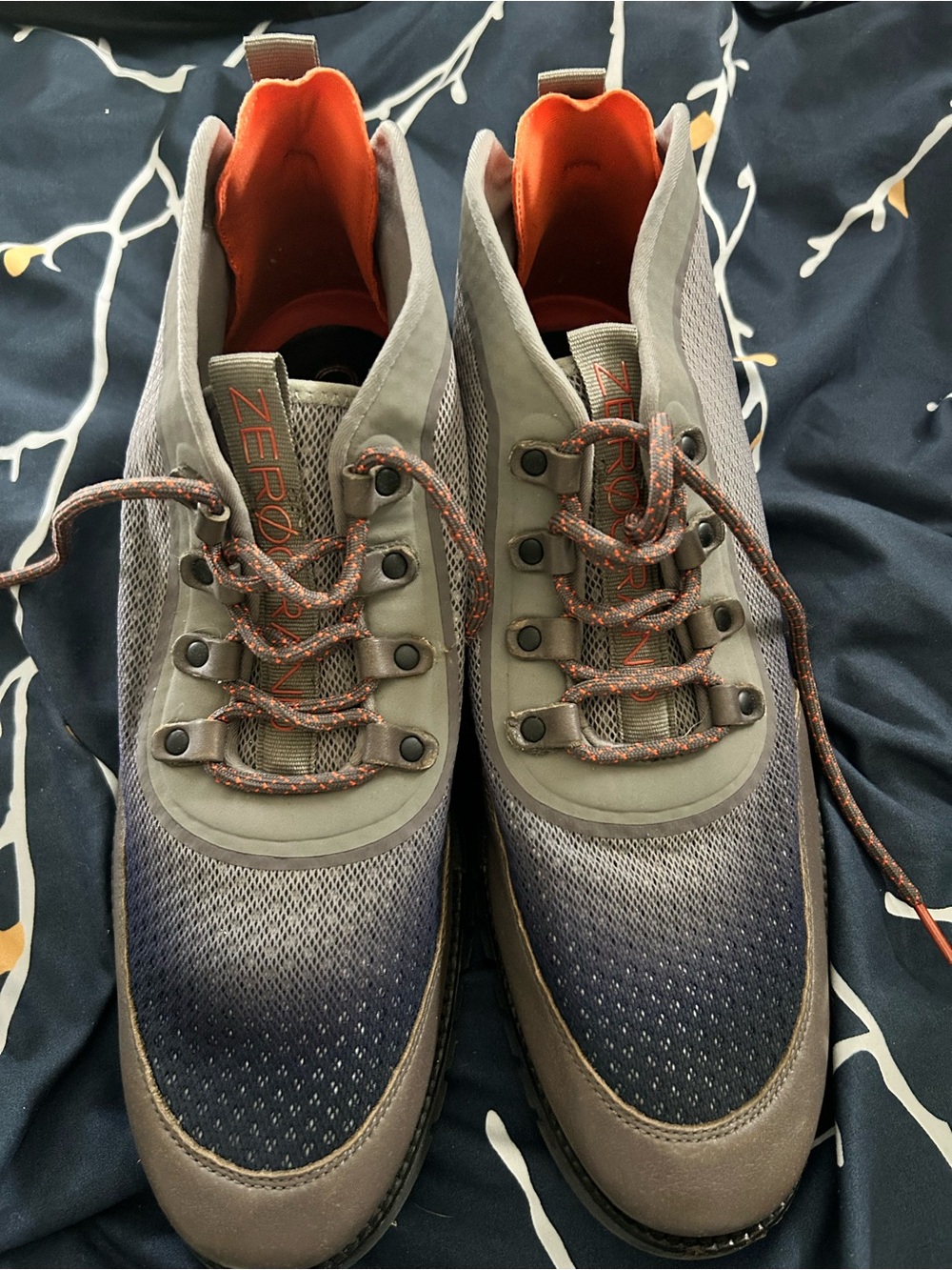 Cole Haan Grey Navy and Orange Gradient Men's Sneakers